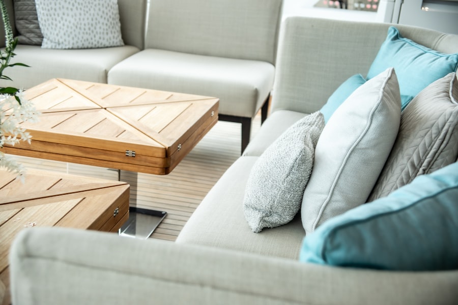 Photo furniture wood condo limited space